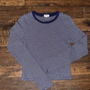 Hearts And Hips Navy Striped Long Sleeve Size S